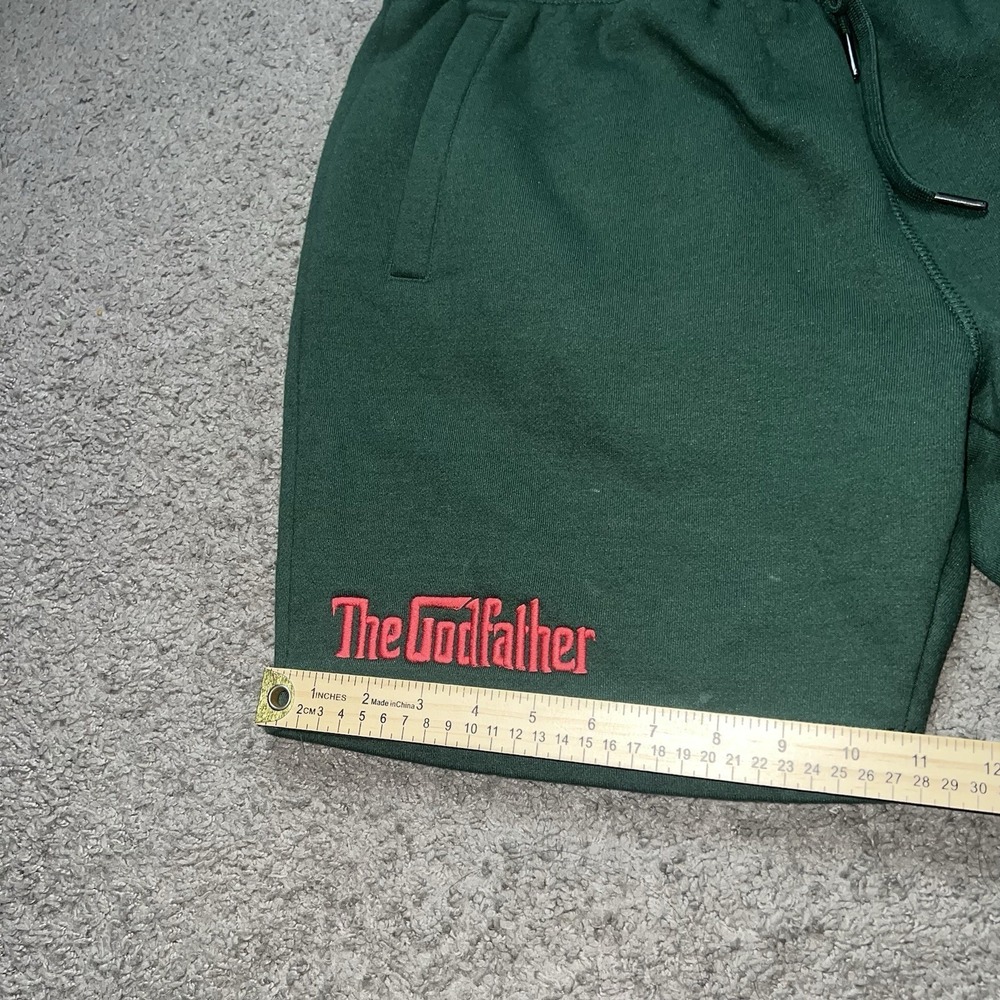 Men's Shoe Palace x The Godfather The Don Sweat Shorts Size Large Green - Picture 6 of 7